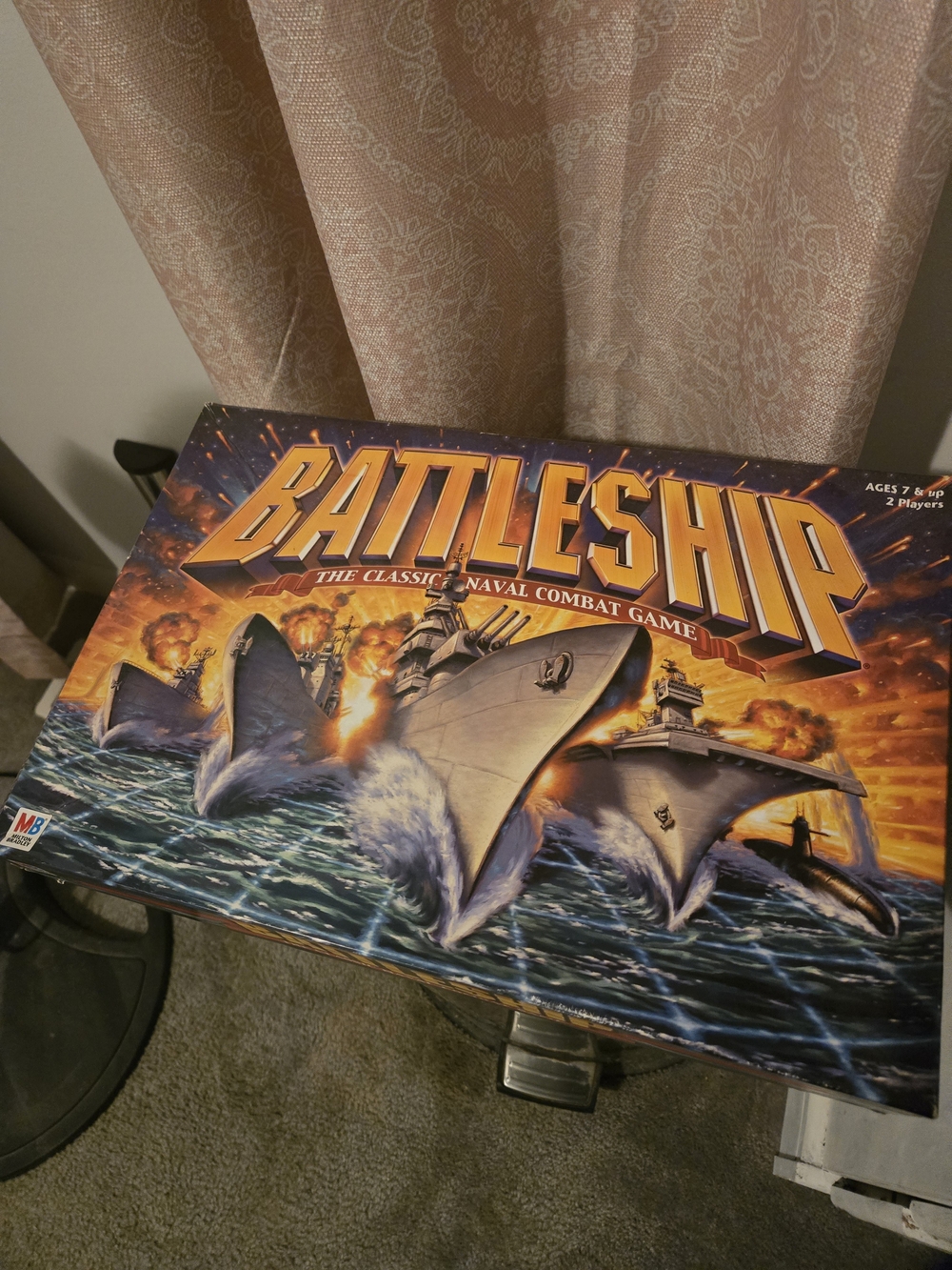 Battleship Classic Naval Combat Board Game - Orange & Blue Artwork